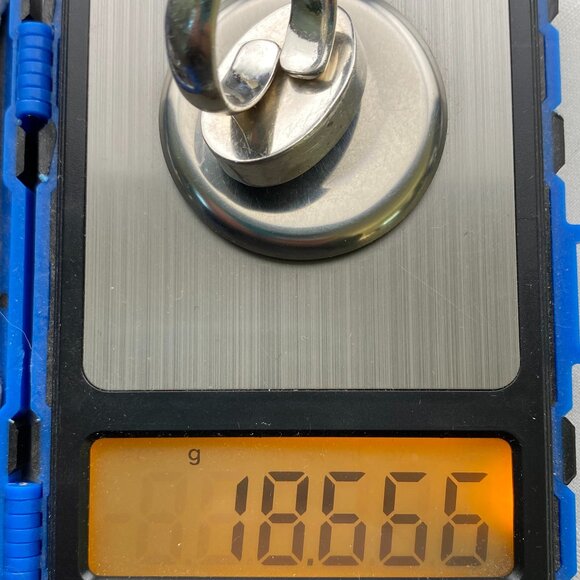 Charles Albert Black Onyx .950 Fine Silver Modernist 1" Ring Sz. 8.5 Thick Band - Picture 13 of 13